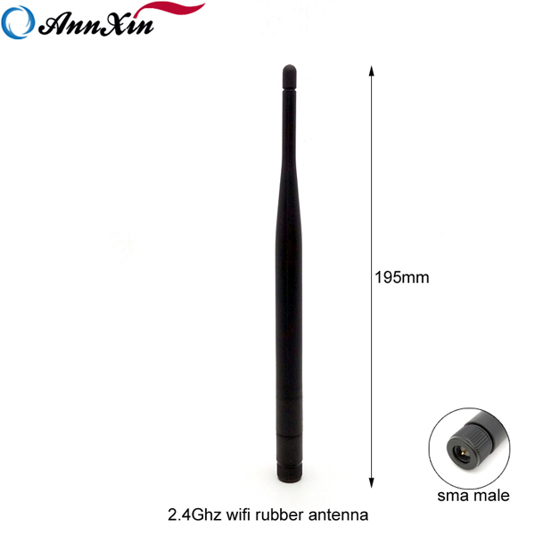 Manufactory Wifi 2.4Ghz 5dB Wireless Booster Flexible Rubber Antenna With Sma Male Connector (3)