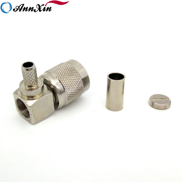 RP TNC Male Right Angle RF Coax Connector For RG223 LMR240 Cable (4)
