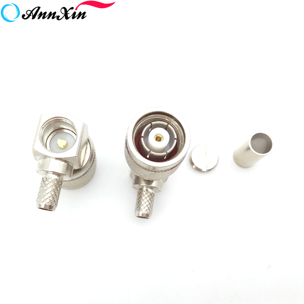 RP TNC Male Right Angle RF Coax Connector For RG223 LMR240 Cable (5)