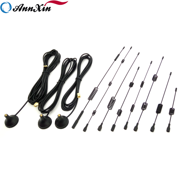 Professional Customized High Gain GSM 2.4G 3G 4G Spring Sucker Helical Magnetic Mount Antenna
