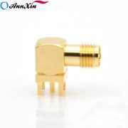 RP-SMA Female (Male Pin) Plug Right Angle PCB Mount Solder RF Adapter Connectors (5)