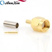 SMA Gold Plated Straight Crimp Male (Plug) For RG174 RG178 RG316 cable (6)