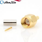 SMA Gold Plated Straight Crimp Male (Plug) For RG174 RG178 RG316 cable (7)