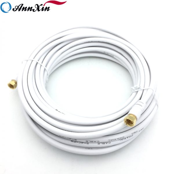 15M Long White F Male Connector RG 59 RG59 CCTV Coaxial Cable (6)