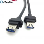 2.54mm Pitch IDC 20 Pin Female Connector to Dual USB 3.0 Female Powered Cable (7)
