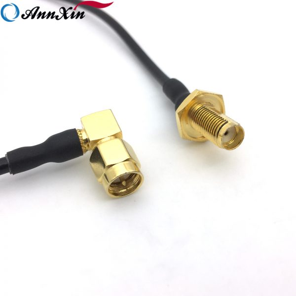 50 ohm SMA Male Right Angle to SMA Female Bulkhead RG174 Coaxial Cable (6)