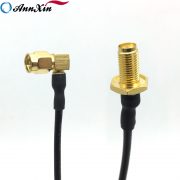 50 ohm SMA Male Right Angle to SMA Female Bulkhead RG174 Coaxial Cable (8)