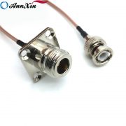 BNC Male Connector Crimp To N Female Flange Connector RG316 Cable 27cm Long (2)
