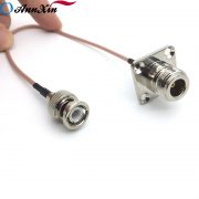 BNC Male Connector Crimp To N Female Flange Connector RG316 Cable 27cm Long (3)