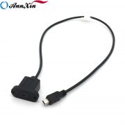 Customized Length Male To Female Waterproof Mini USB Panel Mount Cable (6)