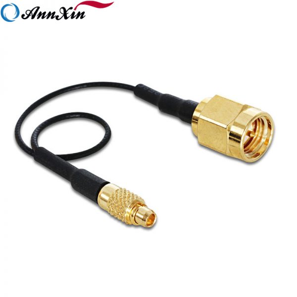 High Quality MMCX Plug to RP-SMA Plug adaptor RF 1.13mm Coaxial Cable (1)