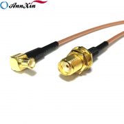 MCX Male Right Angle to SMA Female Bulk Head Adapter RG178 Pigtail Cable 20cm Long (6)