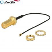 MHF4 To RP-SMA Female Bulkhead Connector Jack 0.81mm Coaxial Cable (4)