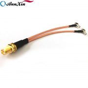RP SMA Female Jack To TS9 Male Right Angle Y Type RG316 Cable 15cm Long (4)