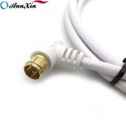 S-4C-FB 75ohm Gold Plated F Straight To F Right Angle Connector Coaxial Cable (8)