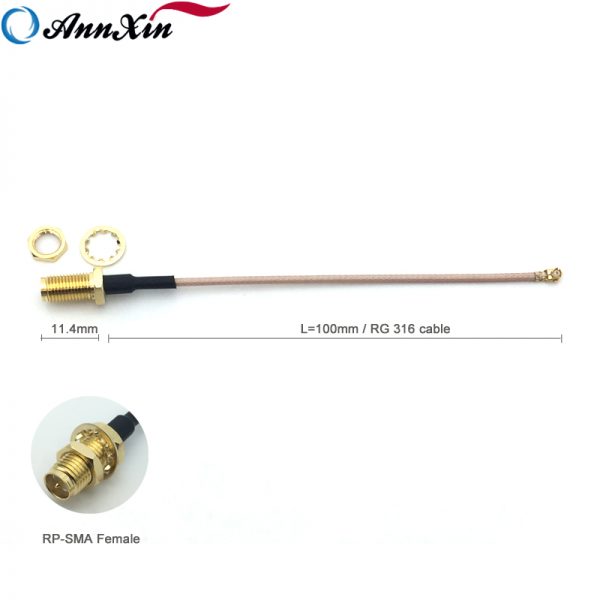 UFL U.FL IPX IPEX TO RP SMA Female Crimp Jack Antenna Wifi Pigtail Cable RG178 10cm Long (5)