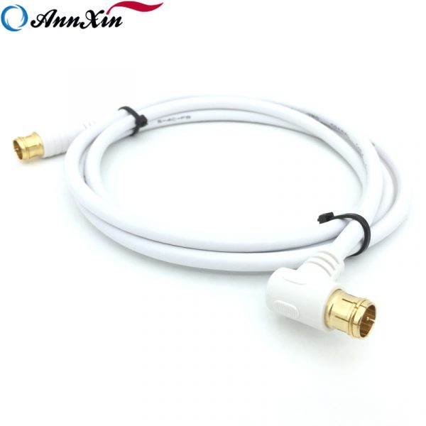 S-4C-FB 75ohm Gold Plated F Straight To F Right Angle Connector Coaxial Cable (4)