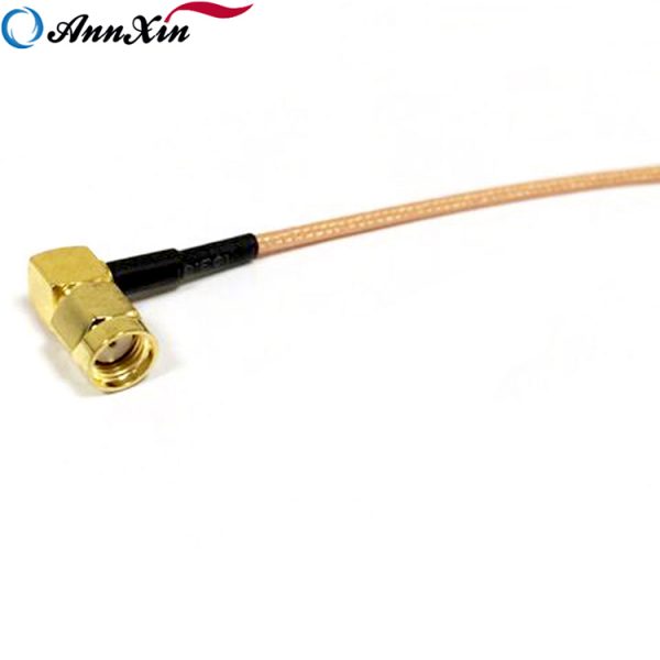 RF Coaxial Connector RP-SMA Male to RP-SMA Female Right Angle RG316 Cable (1)