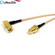 RF Coaxial Connector RP-SMA Male to RP-SMA Female Right Angle RG316 Cable (5)