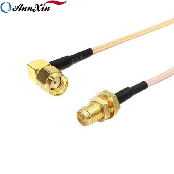 RF Coaxial Connector RP-SMA Male to RP-SMA Female Right Angle RG316 Cable (6)