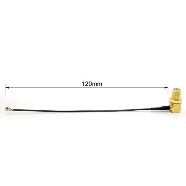 Ipex Ufl Mhf to RP SMA Female Right Angle RG1.13 Pigtail Coaxial Cable (2)
