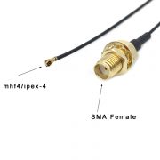 MHF4 to SMA Female Bulkhead Straight Connector RG0.81 Pigtail Cable (6)