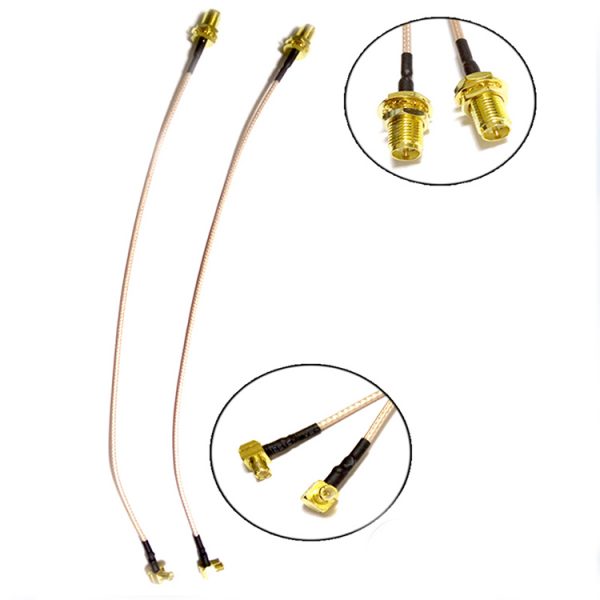 Right Angle MCX Male Plug to RP SMA Female Jack RG178 Cable (4)