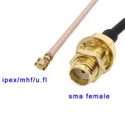 SMA Female Bulkhead Connector to UFL IPEX MHF RG178 Pigtail Coaxial Cable (7)