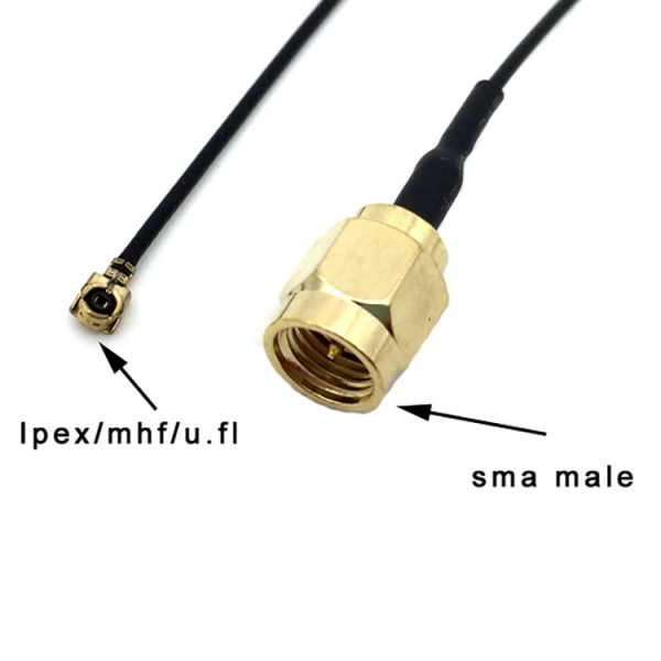 SMA Male Straight Connector to U.fl Ipex Adaptor RG1.13 Pigtail Cable (2)