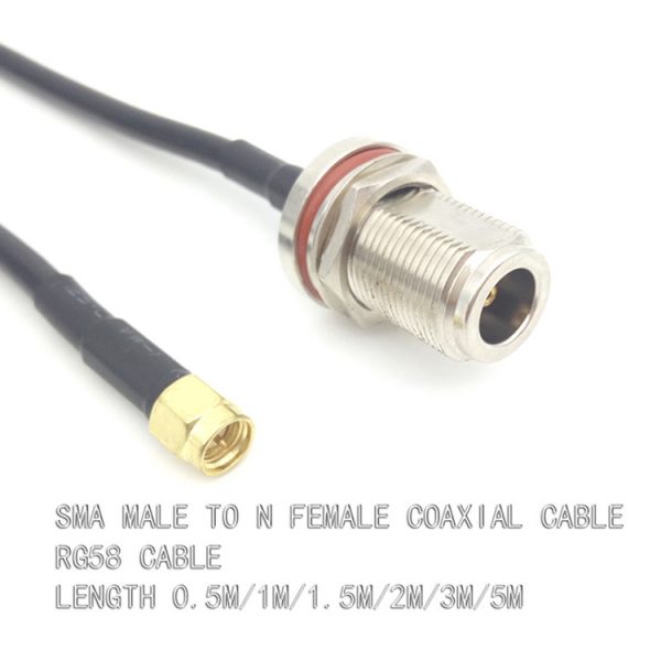 SMA Male to N Female Bulkhead RG58 Cable for WiFi Booster Antenna (5)
